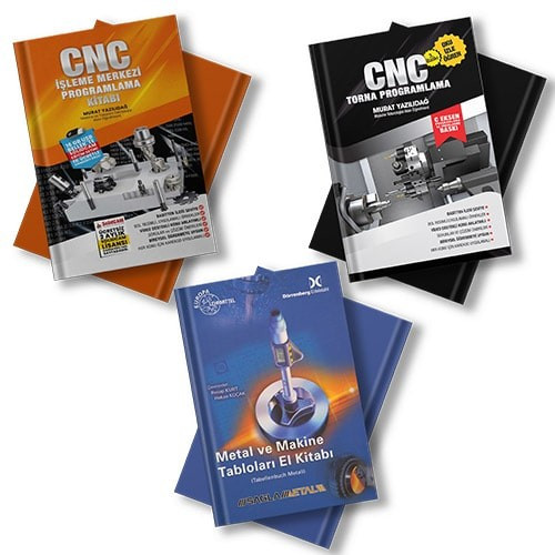 CNC İşleme Merkezi ve CNC Torna Programlama - Tablo Kitabı 3\'lü SET