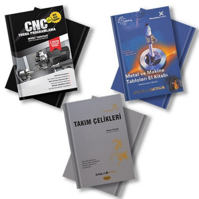 CNC Torna Programlama - Tablo Kitabı - Takım Çelikleri  3'lü SET